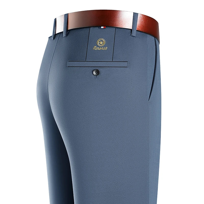 New Male Pants Business Formal Dress Pants Elastic Fabric 2026 Wrinkle Resistant Pants 4 Way Stretch Straight Suit Pants