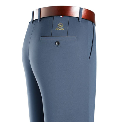 New Male Pants Business Formal Dress Pants Elastic Fabric 2026 Wrinkle Resistant Pants 4 Way Stretch Straight Suit Pants