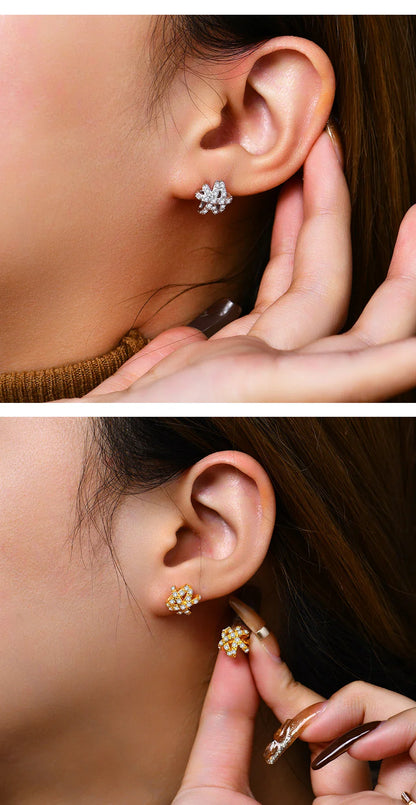 D VVS1 Color Round Cut 1.5mm Moissanite Stud Earrings for Women Solid 925 Sterling SIlver For Woman Birthday Party Gift