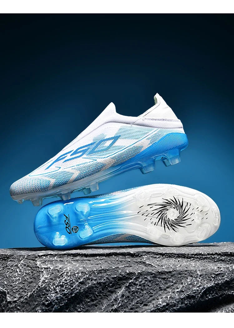 New Men Soccer Shoes Training TF/FG Outdoor Sport Football Boots Adult Long Spikes Non Slip Cleats Breathable Match Comfortable