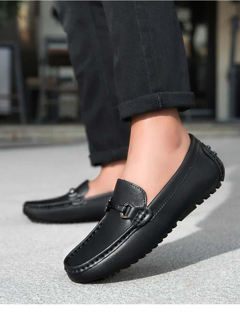 Genuine Leather Men Casual Shoes Luxury Brand Mens Loafers Moccasins Breathable Slip on Italian Driving Shoes Chaussure Homme