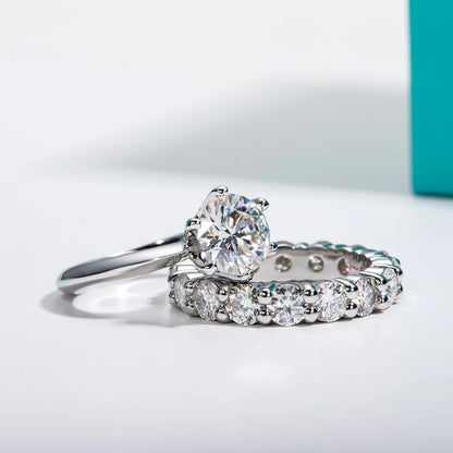 2ct Moissanite Rings Set