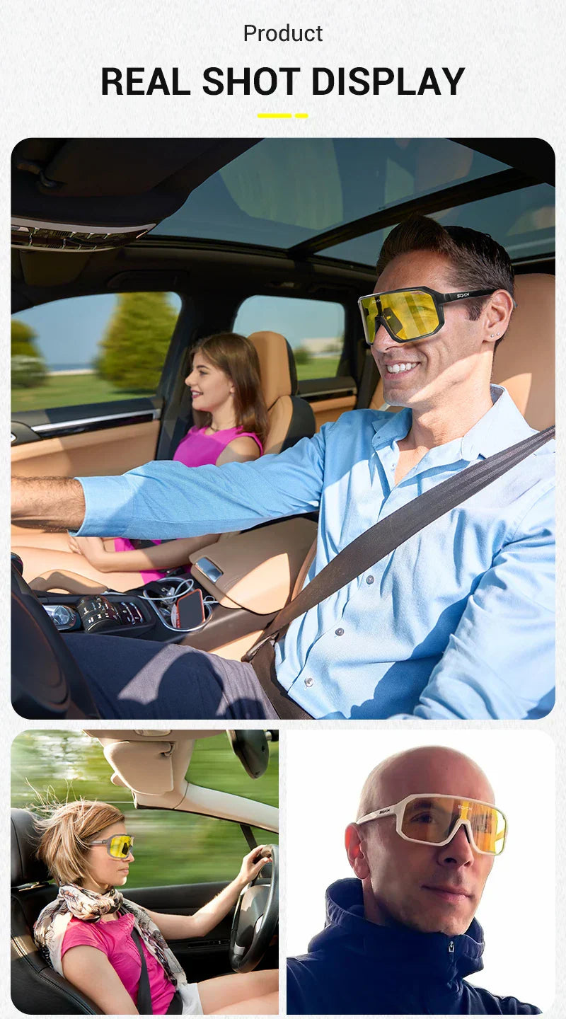 Yellow Polarized Cycling Sunglasses Men Bike MTB Driving Glasses Women Outdoor Sports Hiking Fishing UV400 Glasses