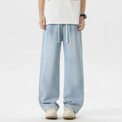Straight Jeans 2026 New Men's Clothes Wide-leg Baggy Casual Trousers Fashion Hip-hop Loose Jeans Streetwear Male