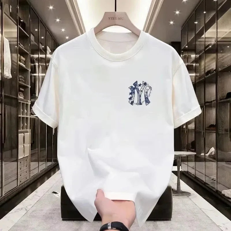2026 New Trendy Street Brand Printed Men's Short-sleeved T-shirt - A Street-style Comfortable Summer Loose Men's T-shirt