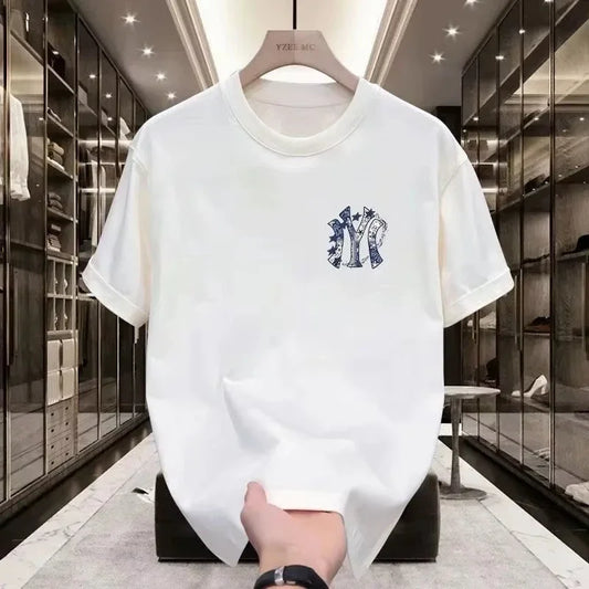 2026 New Trendy Street Brand Printed Men's Short-sleeved T-shirt - A Street-style Comfortable Summer Loose Men's T-shirt