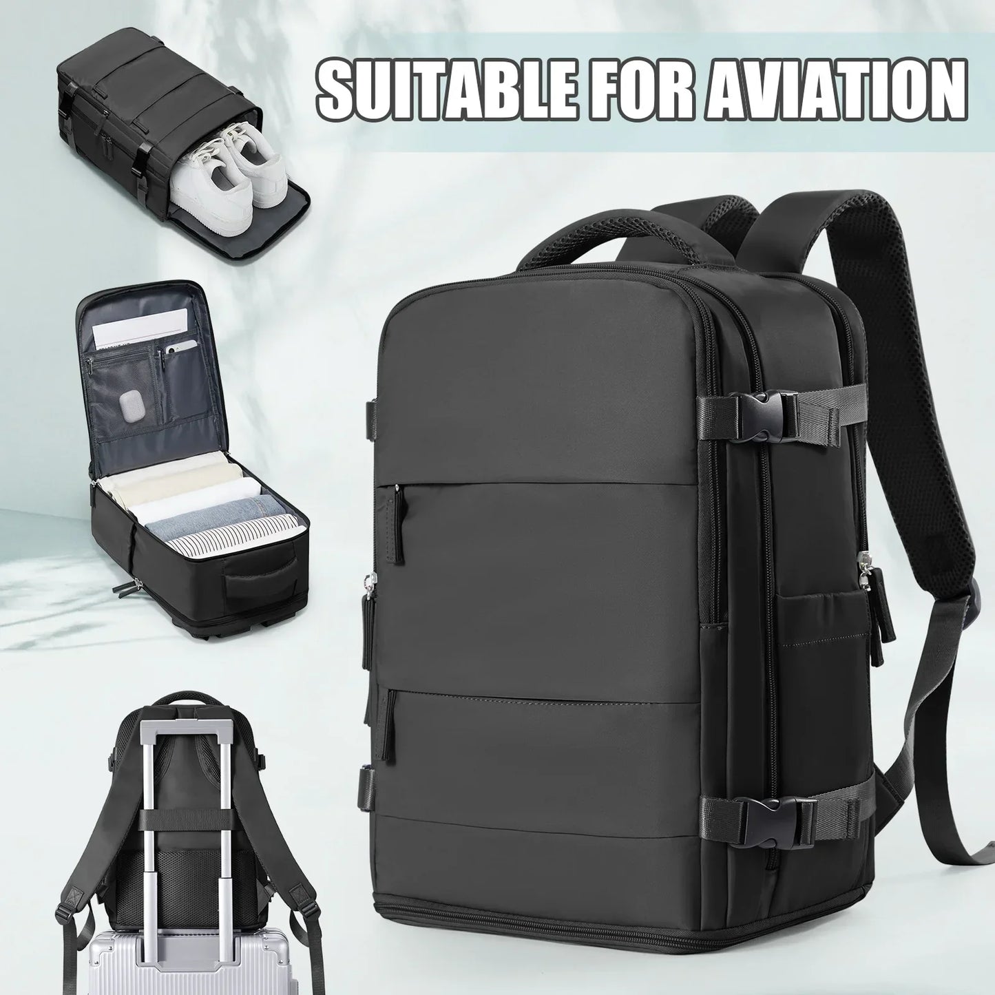 Travel Backpack for Women Men, Ryanair Backpack 40x20x25 Cabin Airplane Luggage EasyJet 45x36x20 Backpack Business Laptop Bag