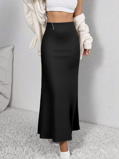 Women Midi Skirt High Waist A line Flowy Hem Breathable Material Perfect for Fashion Shoots Casual Streetwear Daily Errands