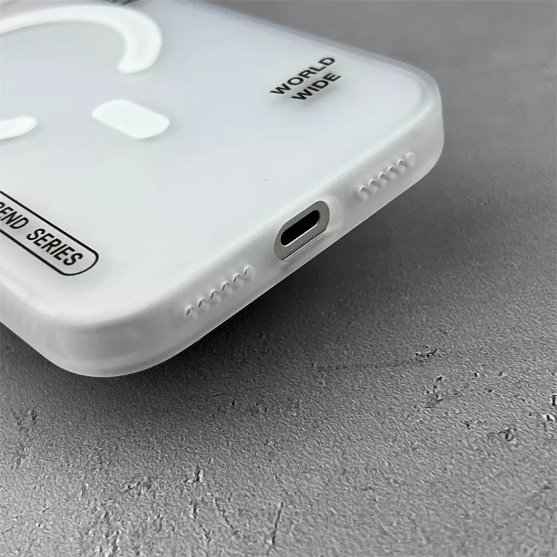 Translucent Magnetic Phone Case for iPhone 17 16 Pro Max For MagSafe Charging Shockproof Matte Cover Silicone Shell