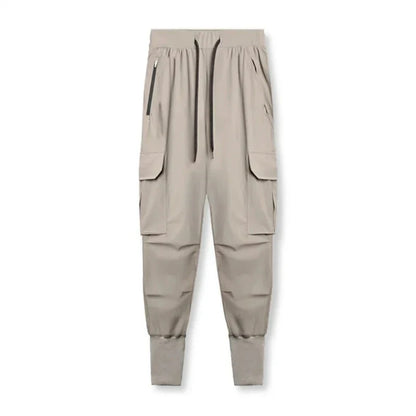 2024 New Men's Cargo Pants Summer Thin Loose Quick-Drying Elastic Leggings Running Training Sweatpants Casual Trend Trousers