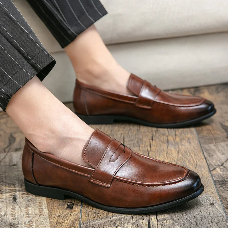 Trend Casual Business Shoes Men Classic Formal Social Office Party Leather Shoes Men Casual Leather Loafers Men's Dress Shoes