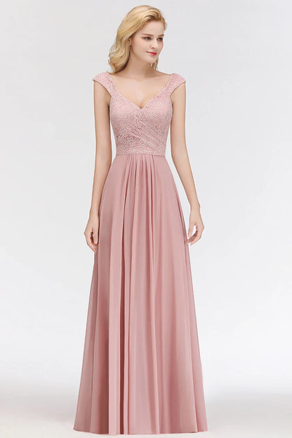Sexy Sweetheart Neckline  A-line Skirt Bridesmaid Gown Chiffon Boho Wedding Party  Guest Dress Dress Bridal Clothing