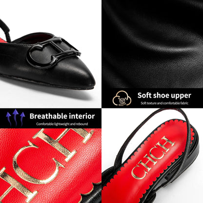 Women's Sandals 2024 New Black Pointed Flat bottomed loafers Simple Black Business Women's Shoes