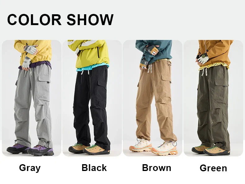 Men's Water-repellent Hiking Pants Scratch Resistance Fashion Cargo Pants Breathable Trousers Fishing Camping Pants