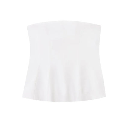 Off Shoulder Crop Top Woman Sexy Backless Corset Top Female White Pink Bustier Tops Woman 2025 Camisole Tube Tops Women