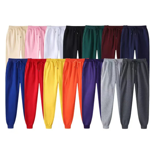 Men's casual pants, autumn and winter solid color sports pants, men's running, jogging, fitness pants, fashionable sports pants