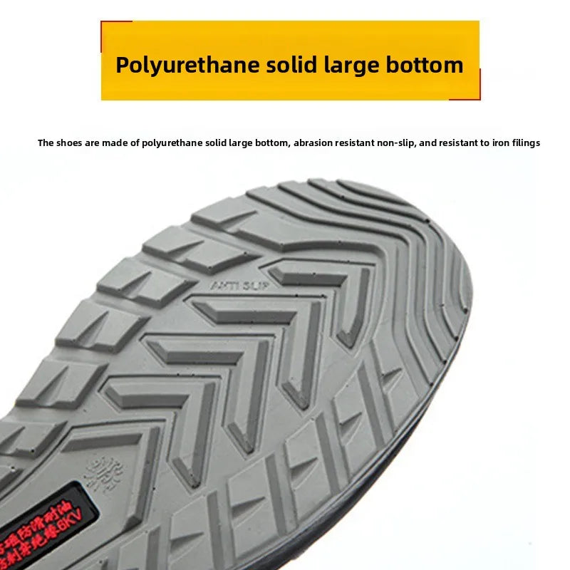 Four Season Anti Smashing and Anti Stabbing Insulated Electrician Protective Shoes with Oil Resistant Steel Toe Caps