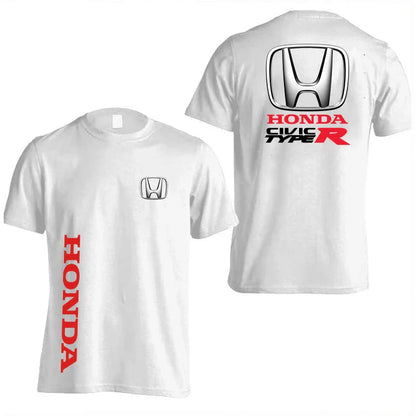 Honda Civic Type R Men's Summer Pure Cotton Racing T-Shirt Women's Outdoor New T-Shirt Street Casual Couple Top