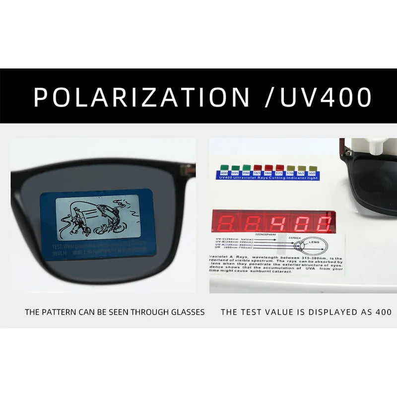 Luxury Square Vintage Polarized Sunglasses For Men Women Fashion Travel Driving  Sun Glasses Male TR90 Eyewear UV400