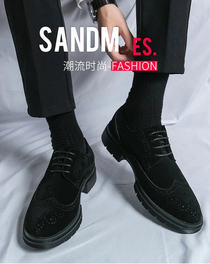High Quality Brogues Classic Casual Business Shoes Men Fashion Wedding Social Office Leather Shoes For Men Formal Carving Shoes