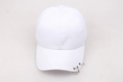 Hip Hop Women's Baseball Cap With Ring Circle Snapback Hats For Men Women Unisex Dad Hat Adjustable Kpop Korean Style Gorra