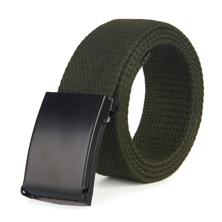 Fashion New Unisex Trousers Belts Canvas Belt metal buckle Men Women Boys Jeans belts Candy Colors Top quality120cm luxury belts