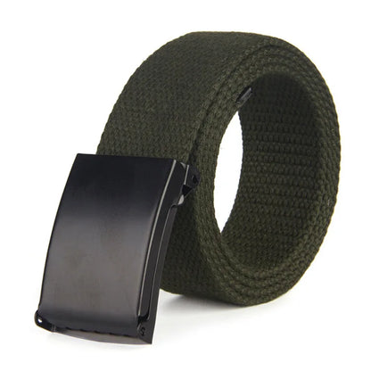 Fashion New Unisex Trousers Belts Canvas Belt metal buckle Men Women Boys Jeans belts Candy Colors Top quality120cm luxury belts