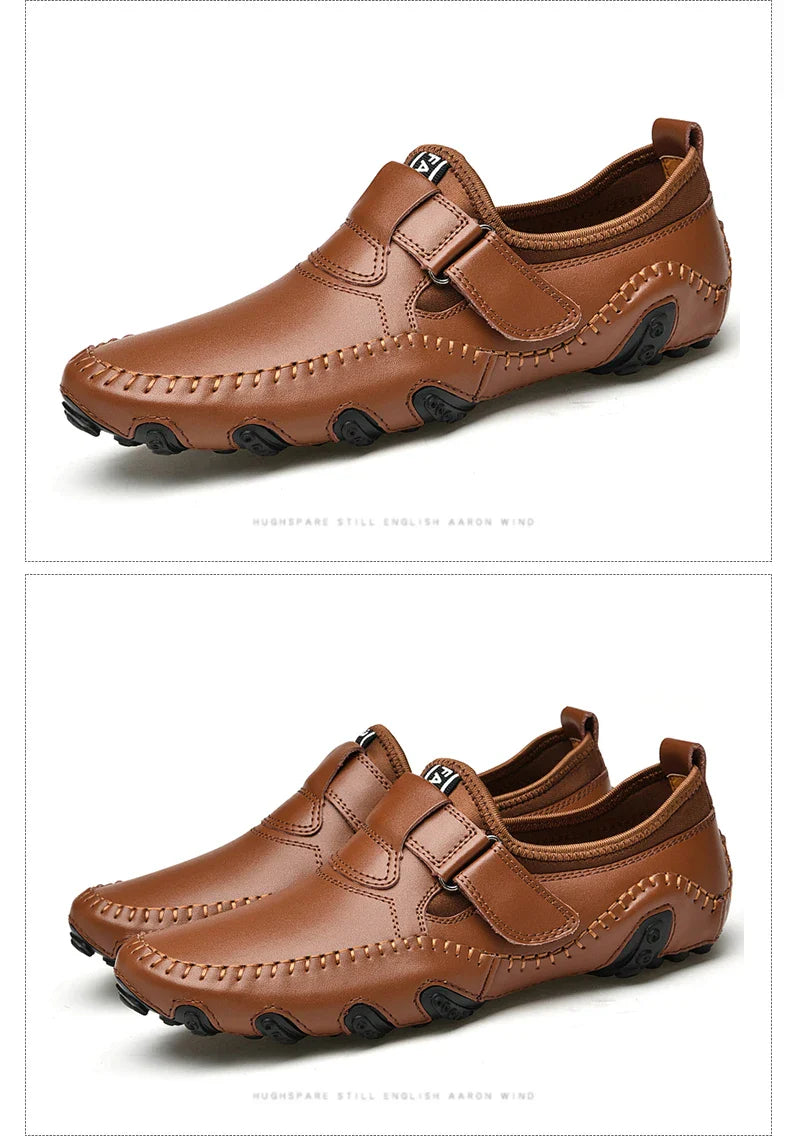 Fashion Loafer Shoes Men Genuine Leather Soft Comfy Slip-on Moccasins Handmade Man Casual Shoes Drive Walk Luxury Leisure