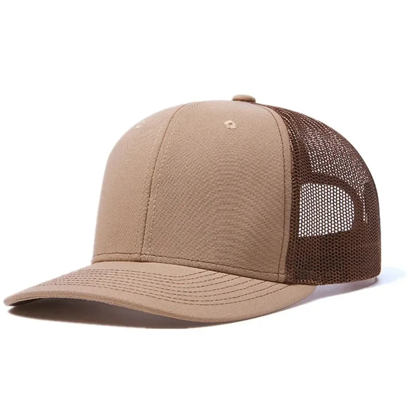 Unisex Cap Slight Curved Brim Style Trucker Hat  Men & Women Casual Outdoor Breathable Summer Cap
