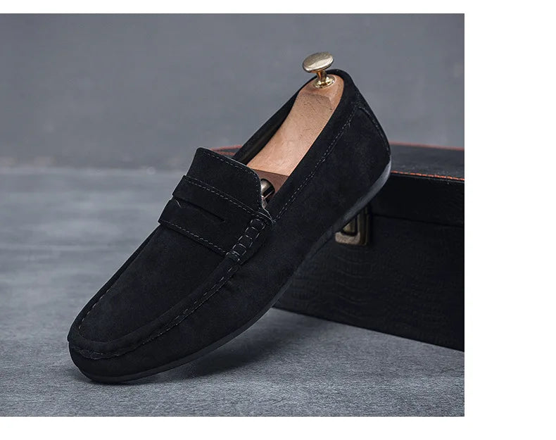 Brand Spring Summer Hot Sell Moccasins Men Loafers High Quality Genuine Leather Shoes Men Flats Lightweight Driving Shoes 2023