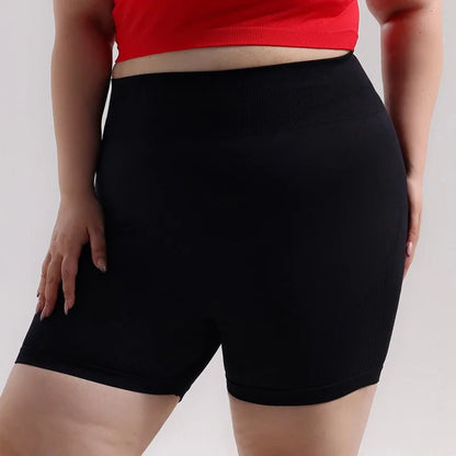 Plus Size Sports Shorts Women Seamless Skinny Shorts Outdoor Running Sexy Hip Liftting High Elastic Yoga Shorts Summer