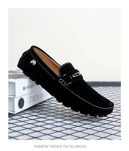 48 Extra Large Size Frosted Couple Style Halloween Gift 2025 Autumn New Beanie Shoes British Style Slip-On Lazy Men's Shoes Driving Lightweight Non-Slip Casual Leather Shoes