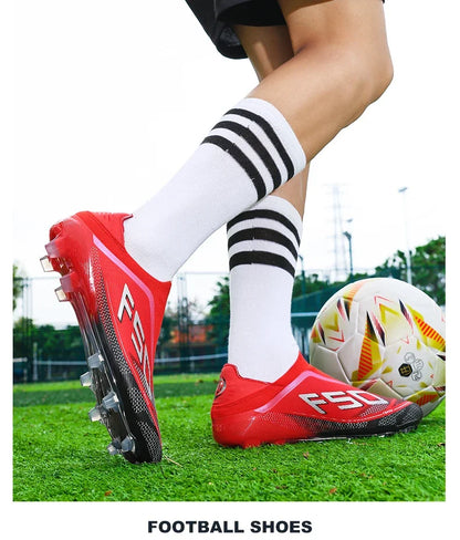 New Men Football Boots High-quality Soccer Shoes Sneakers Match Indoor Non-Slip Grass Cleats Mid-top Light Hot-selling Outdoor