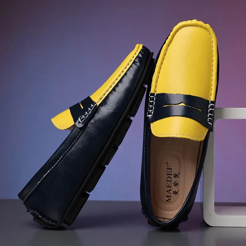 Business Shoes Fashion Casual Shoes Man Luxury Leather Loafers Breathable Slip on Male Boat Shoes Moccasins Driving Shoe