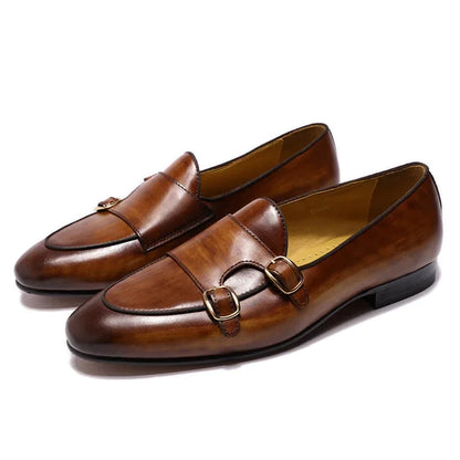 Men's Genuine Leather Loafers – Classic Slip-On Comfort Shoes