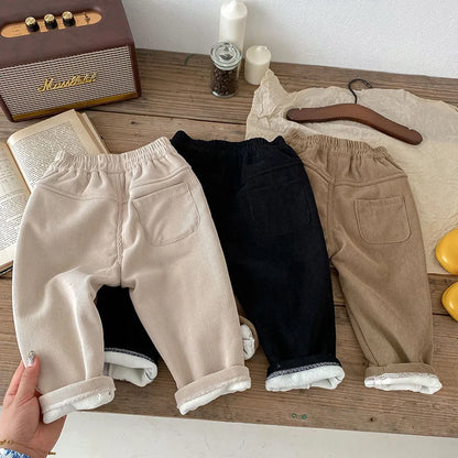 Spring Autumn Solid Kids Boys Straight Pants Fashion Children Clothing Trousers Brief Jeans for 1-6 Years