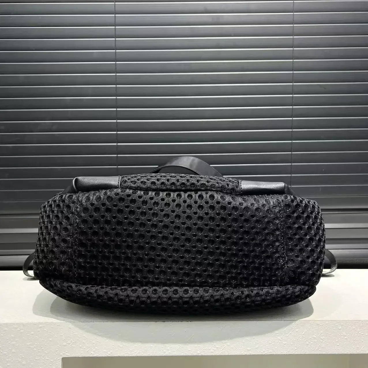 Ladies' fashionable and casual nylon mesh shoulder bag with large capacity retro stitching splicing diagonal cross handbag