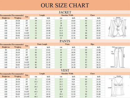 2-14 Yrs Toddler 3-Piece Suit Set Double Breasted Suit Jacket Pants Bowtie Birthday Communion Party Suit for Children