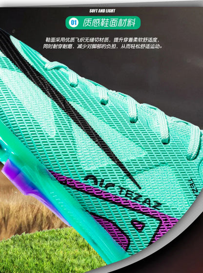 TF/FG Lightweight Ankle Football Boots Men's Football Shoes Outdoor Anti slip Grass Professional Training Tournament Sports Shoe