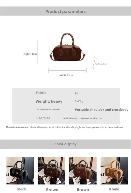 New Bowling Bag Women's Large-capacity Bag Fashionable Portable Messenger Bag