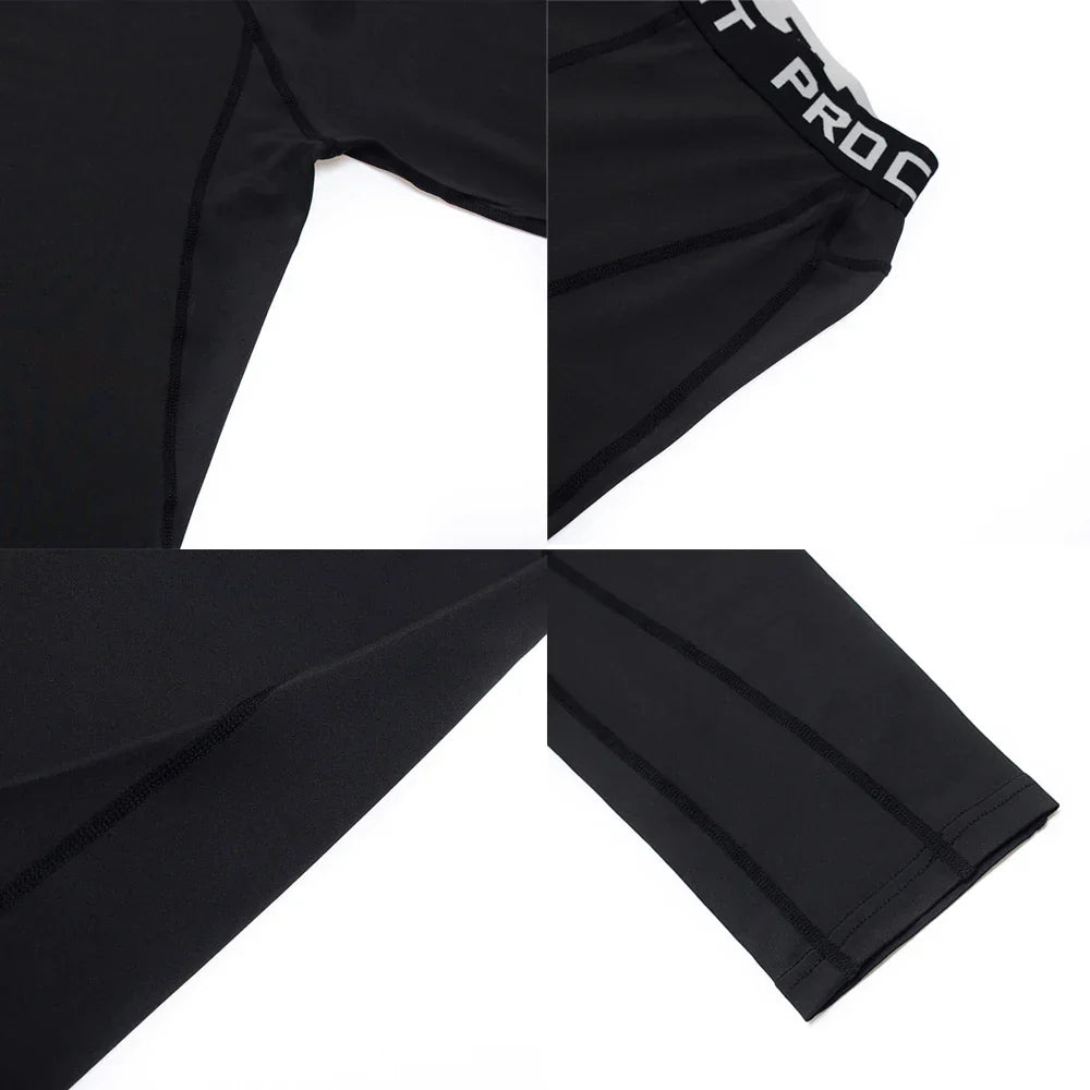 2024 Men's Running Fitness Sportswear Athletic T-Shirt Training Gym Clothes Sports Suits Workout Jogging Rashguard Men's Kit