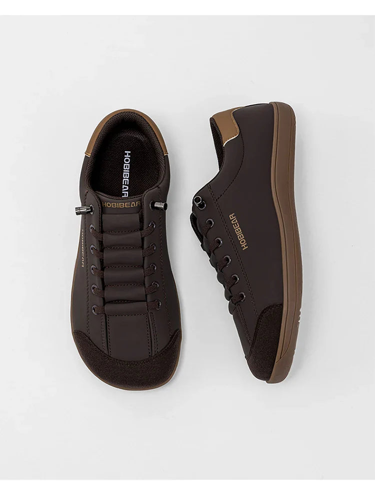 Barefoot Shoes Unisex Wide Toe Artificial Leather Sneakers Zero Drop Slip On Outdoor Lightweight Comfortable Shoes