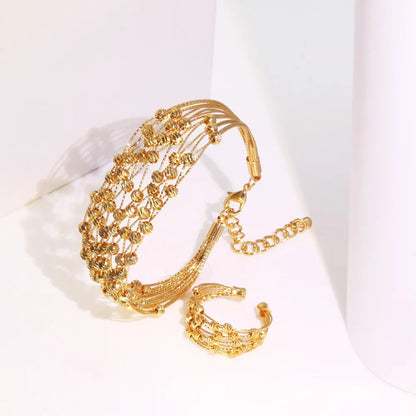 Handmade Women Jewelry Set Multi-layer 18K Gold Plated Beads Set Hight Quality Birthday Wedding Jewellery Accessories