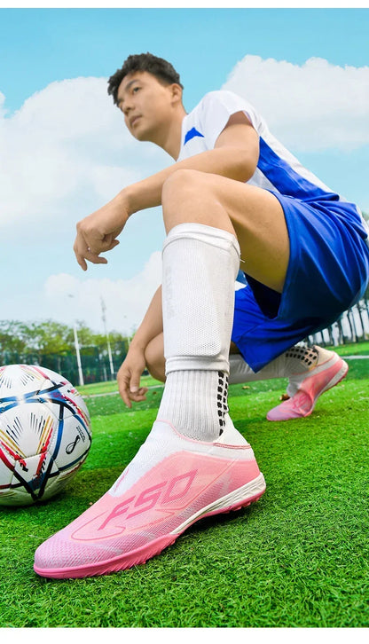Men Professional TF Soccer Shoes Resistant Casual Grass Studded Male Non Slip Fast Foo451·a