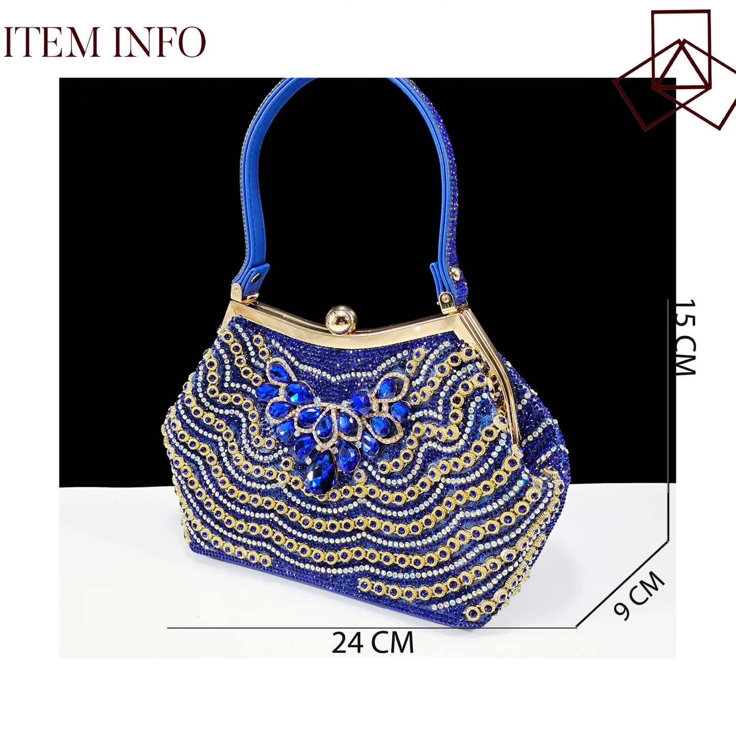 Rhinestone Big Pumps And Bag To Party INS Style Pointed-Toe Shoes And Bag Elegant High Heels for Women