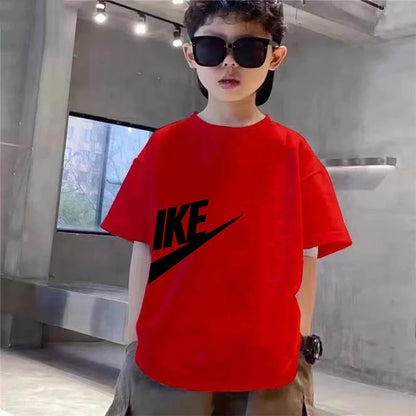 Summer Brand black T-shirt+Shorts Two-piece set Kids Clothing Fashion Letter Boy Girl3-12Yrs Sports Short-sleeved Casual Set