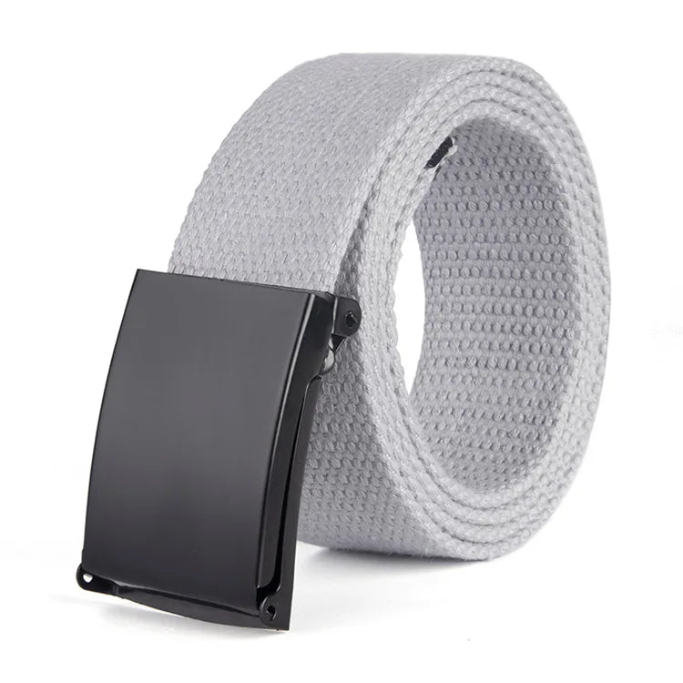 Fashion New Unisex Trousers Belts Canvas Belt metal buckle Men Women Boys Jeans belts Candy Colors Top quality120cm luxury belts