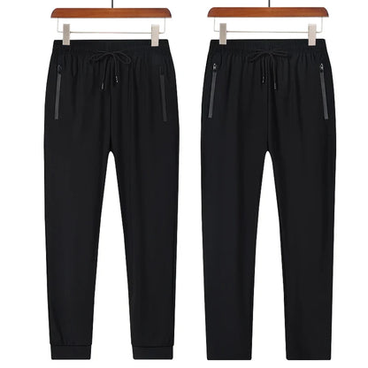 New Ice Silk Breathable Men's Sports Pants Quick Drying Sweat-absorbing Comfortable Cool High Quality Outdoor Pants for Men
