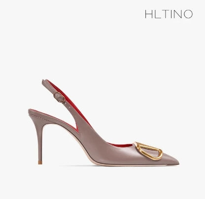 Fahion Slingback Black Comfortable Women Summer Shoes Very High Heel Sandals 2025 Trend for Wedding Party Dress
