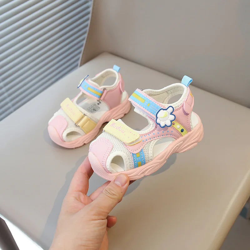2026 Summer Girls Kids Sandals Soft Comfortable Closed Toe Protective Sandals,Cartoon Colorful Cute Shoes Kids Summer Boys Girls